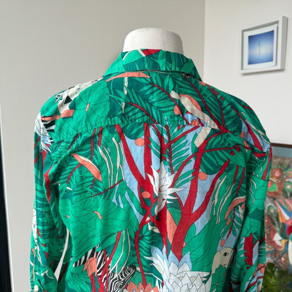 Talbot's Button-Up Lightweight Jungle Pattern Shirt S - Picture 7 of 9